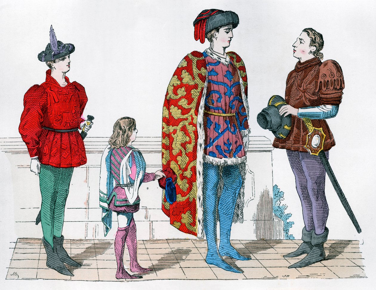 Strona, mistrz i kamerdyner, 1440-1450 1882-1884 autorstwa Unbekannt