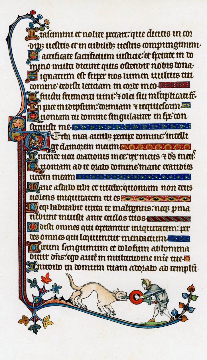 Strona z dekorowanym tekstem, 1284-1316 autorstwa Unbekannt