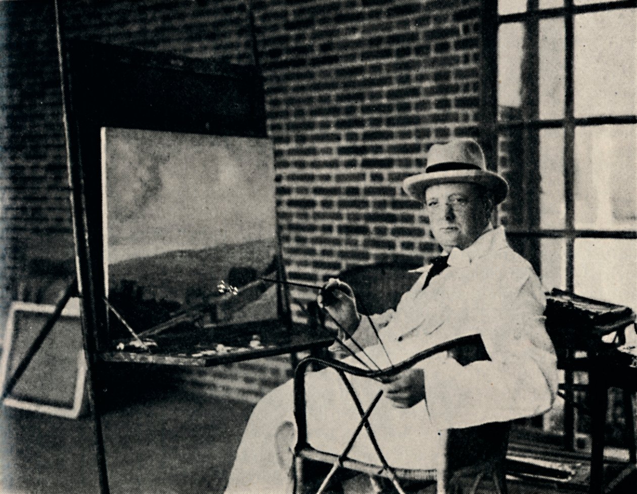 Malarz olejny - Churchill jako artysta, ok. 1920 r., 1945 r. autorstwa Unbekannt