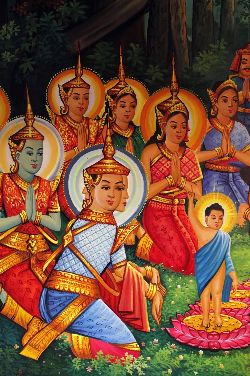 Obraz przedstawiający urodziny Buddy (Wesak) w Wat Than Phnom Penh Cambodge autorstwa Unbekannt