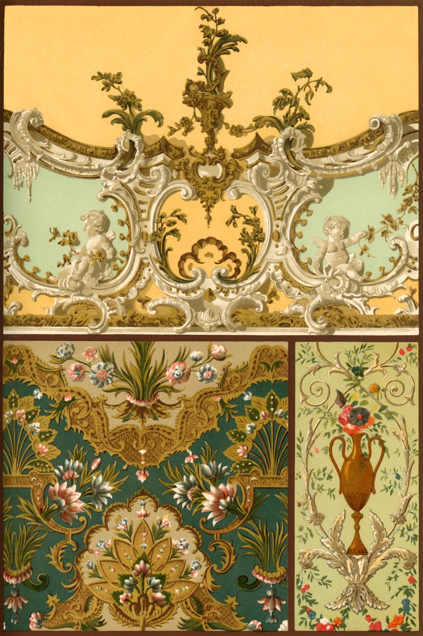 Malarstwo, gobelin skórzany, sztukaterie, Francja i Niemcy, XVII i XVIII w., 1898 r. autorstwa Unbekannt