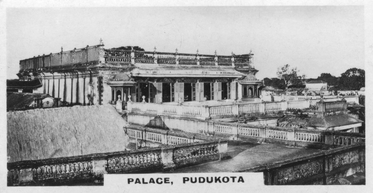 Pałac, Pudukottai, Tamil Nadu, Indie, ok. 1925 autorstwa Unbekannt