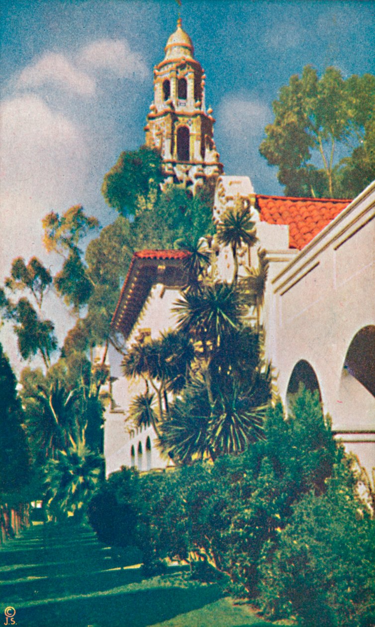 Pałac Nauki i California Tower, c1935 autorstwa Unbekannt