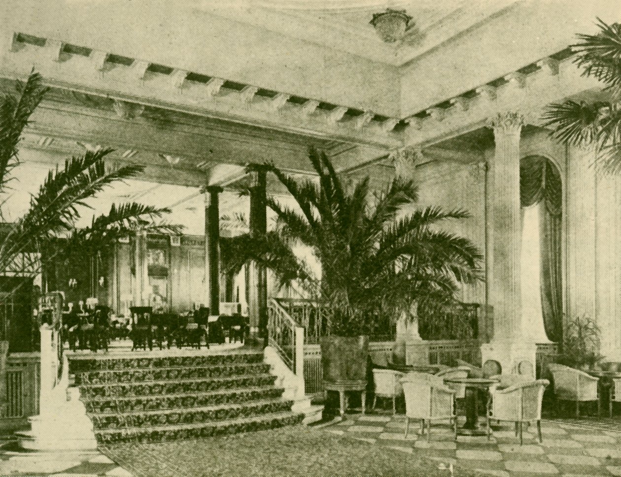 Palm Court and Lounge w Majestic, c1930. autorstwa Unbekannt