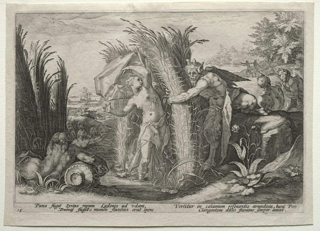 Pan w pogoni za Syrinx, c. 1589. autorstwa Unbekannt