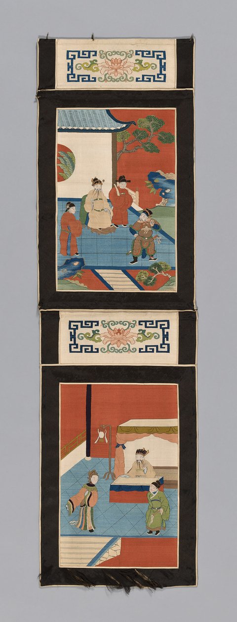 Panel na ekran, Chiny, dynastia Qing 1644-1911, 18751900. autorstwa Unbekannt