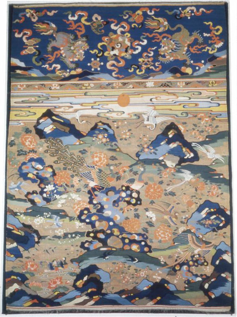 Tkanina meblowa panelowa, Chiny, dynastia późnego Ming 1368-1644 dynastia Qing 1644-1911... autorstwa Unbekannt