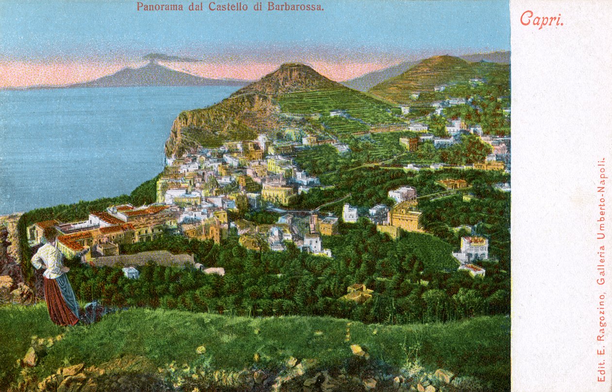 Panorama Castello di Barbarossa, Capri, Włochy, początek XX wieku autorstwa Unbekannt