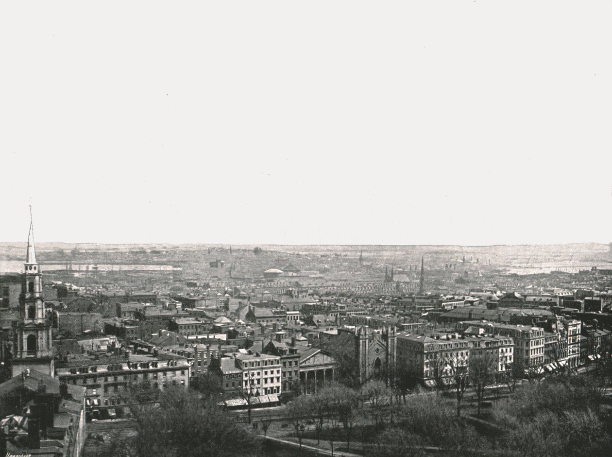 Panorama miasta Boston, USA, 1895. autorstwa Unbekannt