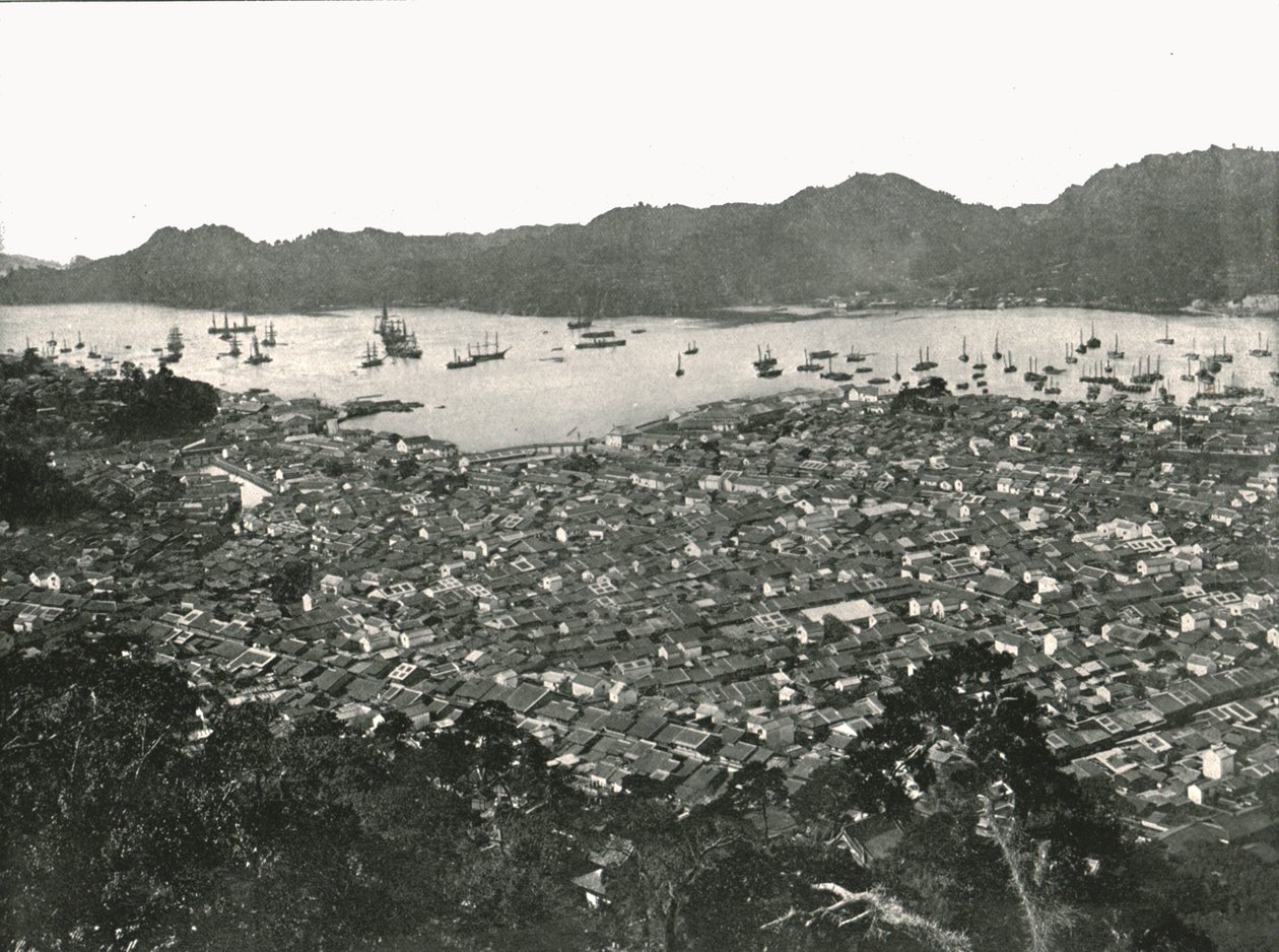Panorama miasta, Nagasaki, Japonia, 1895. autorstwa Unbekannt