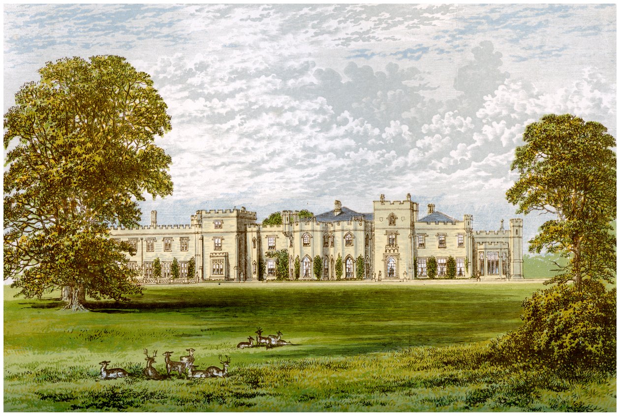 Panshanger Park, Hertfordshire, dom hrabiego Cowpera, ok. 1880 r. autorstwa Unbekannt