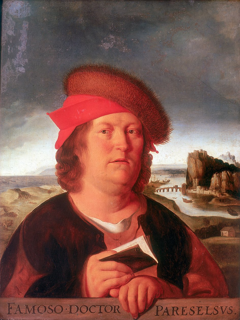 Paracelsus Aracelsus 1493-1541, urodzony w Szwajcarii niemiecki lekarz i alchemik autorstwa Unbekannt