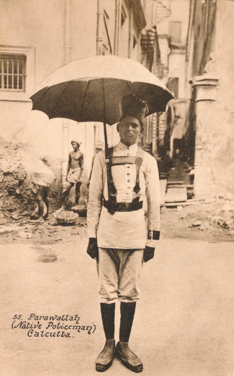 Rodzimy policjant z Parawallah Kalkuta, ok. 1900 r autorstwa Unbekannt