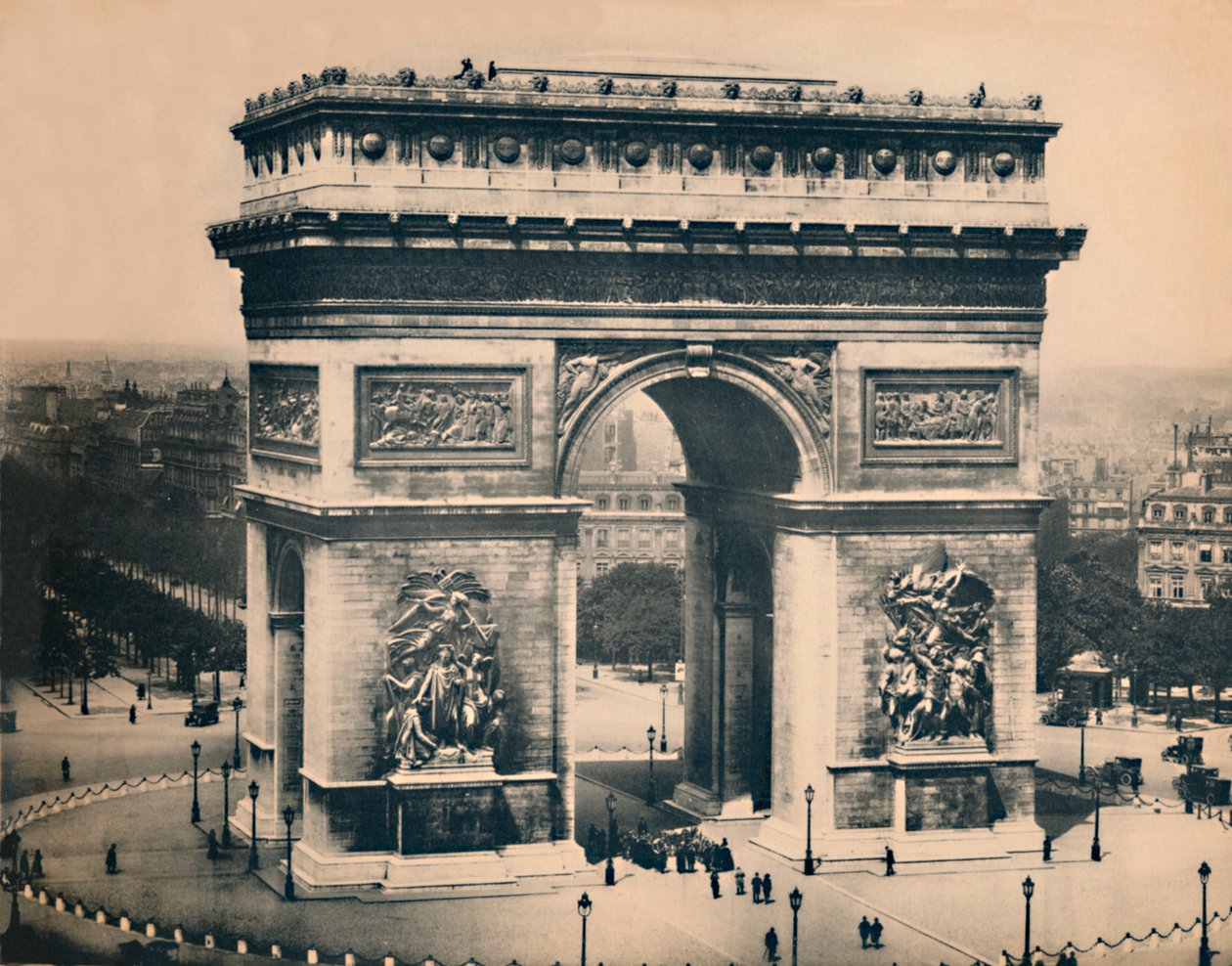 Paryż. - Łuk triumfalny. -LL, ok. 1910. autorstwa Unbekannt