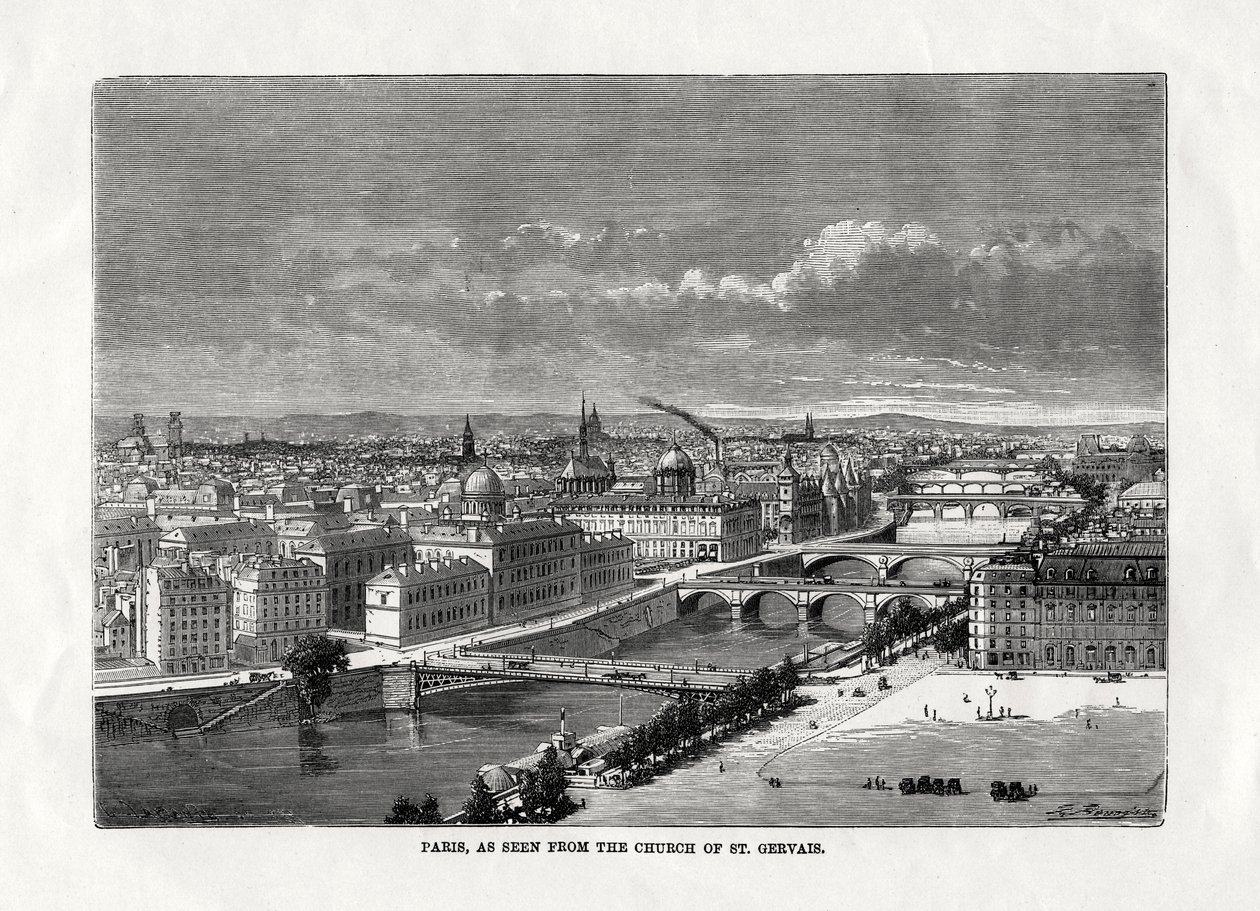 Paryż widziany z kościoła św Gervais, Francja, 1879 autorstwa Unbekannt