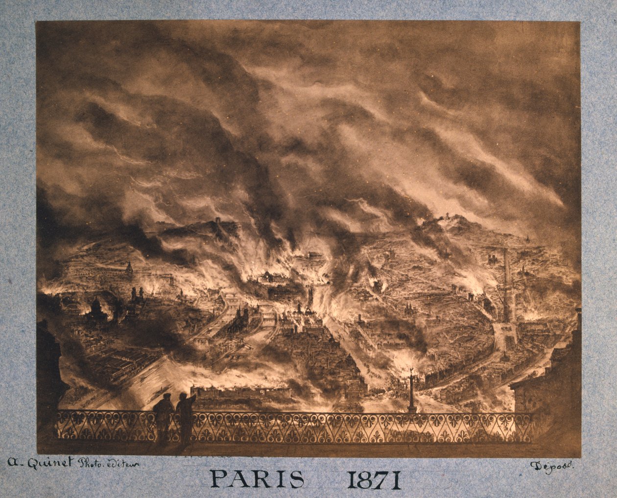 Paryż w płomieniach, 1871 autorstwa Unbekannt
