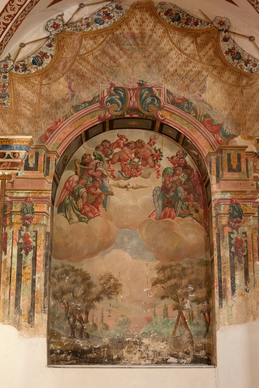 Kościół parafialny (Iglesia de San Agustín). Wnętrze. Kaplica. Malowidła ścienne. Szkoła Zurbarana. Kaplica. Barokowy. XVII wiek. autorstwa Unbekannt