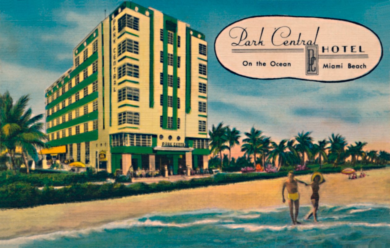 Park Central Hotel – nad oceanem, Miami Beach, ok. 1940 r. autorstwa Unbekannt