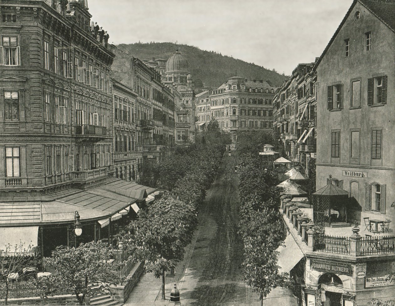 Parkstrasse, Carlsbad, Czechosłowacja, 1895. autorstwa Unbekannt