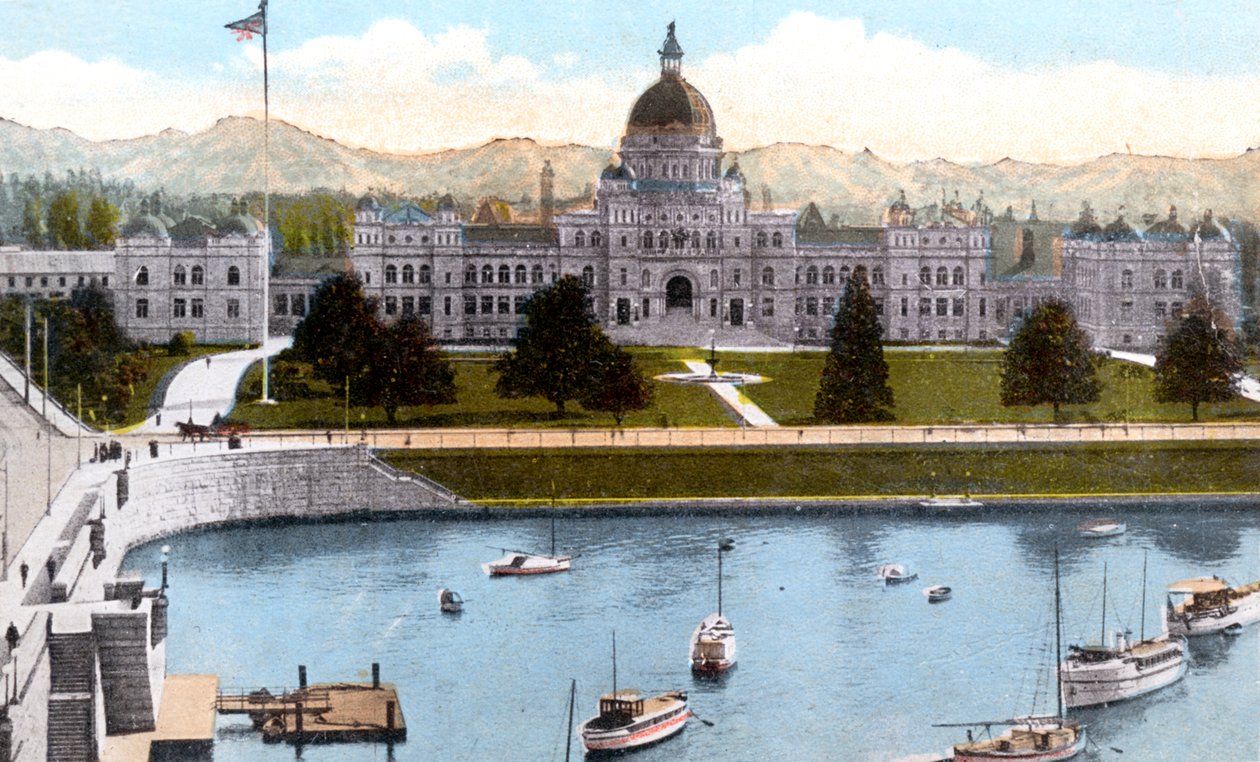 Budynki Parlamentu, Wiktoria, Kolumbia Brytyjska, Kanada, c1900 autorstwa Unbekannt