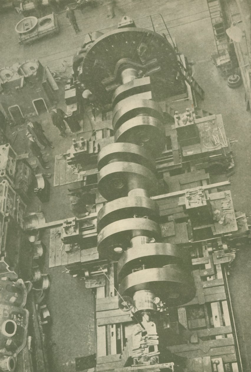 Część wału korbowego M.V. Brytyjska Biała Gwiazda, 27 000 ton, c1930. autorstwa Unbekannt