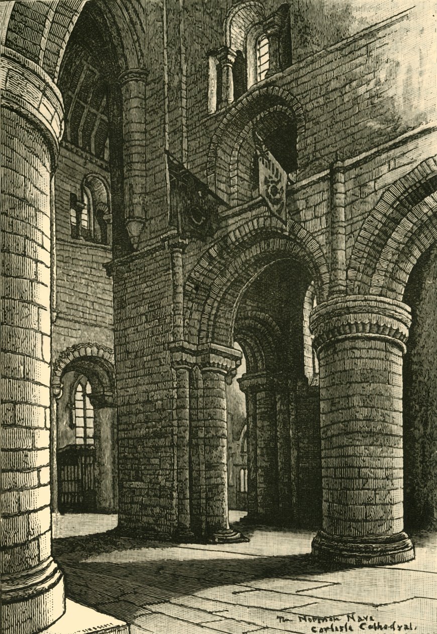 Część nawy, Katedra Carlisle, 1898. autorstwa Unbekannt