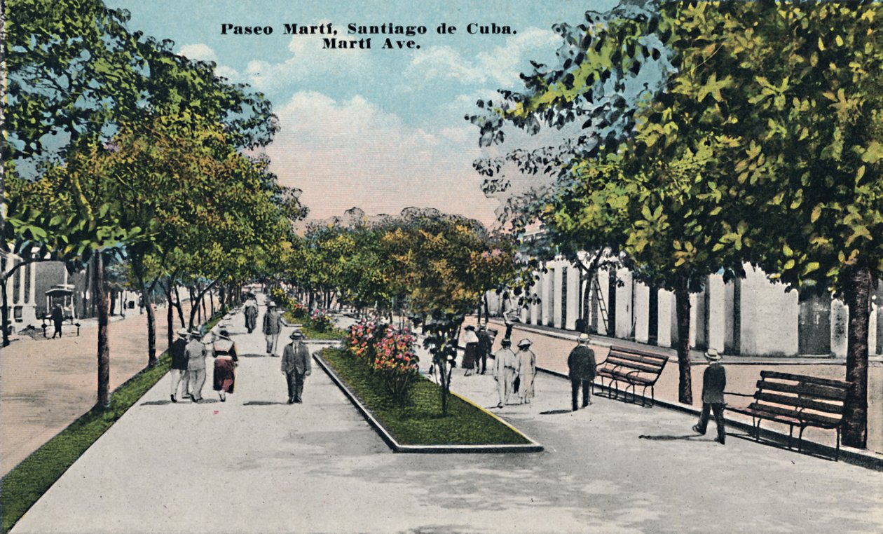 Paseo Martí, Santiago de Cuba, ok. 1910. autorstwa Unbekannt