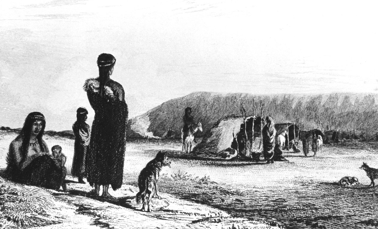 Patagończycy w Gregory Bay, 1831 1839 autorstwa Unbekannt