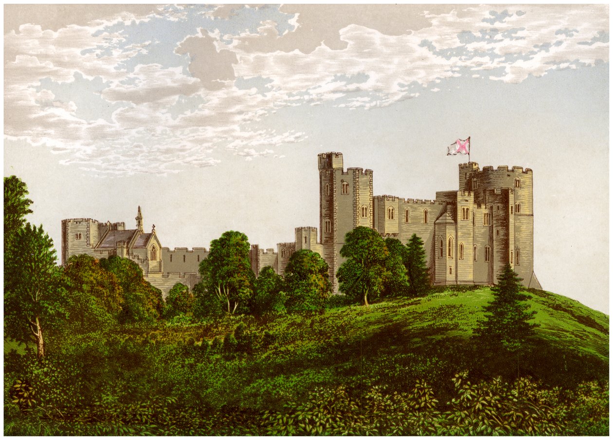 Zamek Peckforton, Cheshire, dom barona Tollemache, ok. 1880 r. autorstwa Unbekannt
