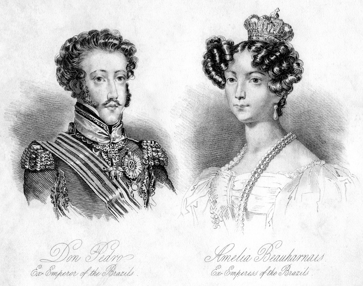 Pedro I, cesarz Brazylii i księżna Amelia z Leuchtenberg autorstwa Unbekannt
