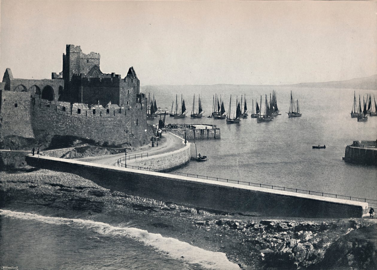 Peel - Stary Zamek i Port, 1895 autorstwa Unbekannt