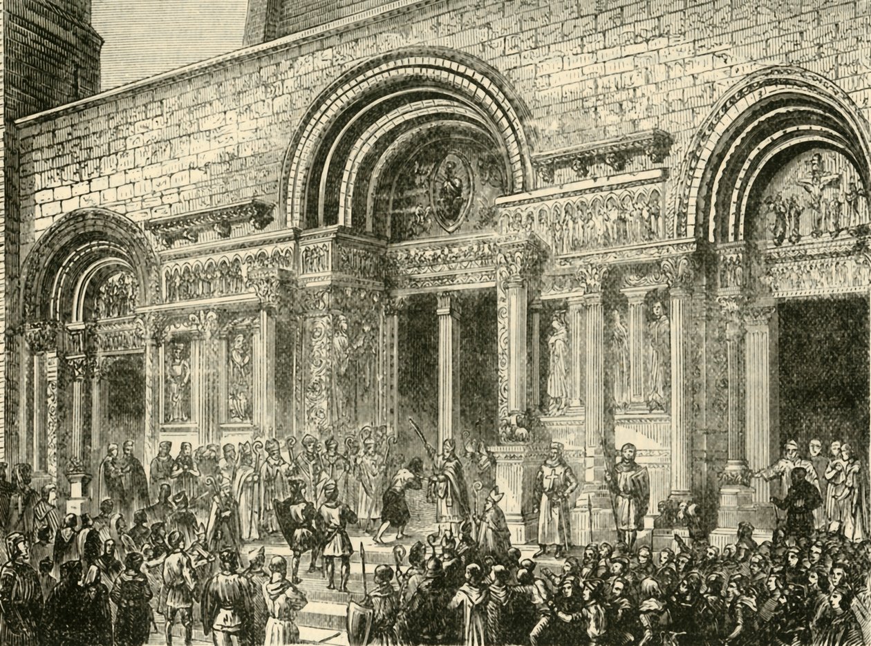 Pokuta Rajmunda VI, hrabiego Tuluzy, c1209, 1890. autorstwa Unbekannt