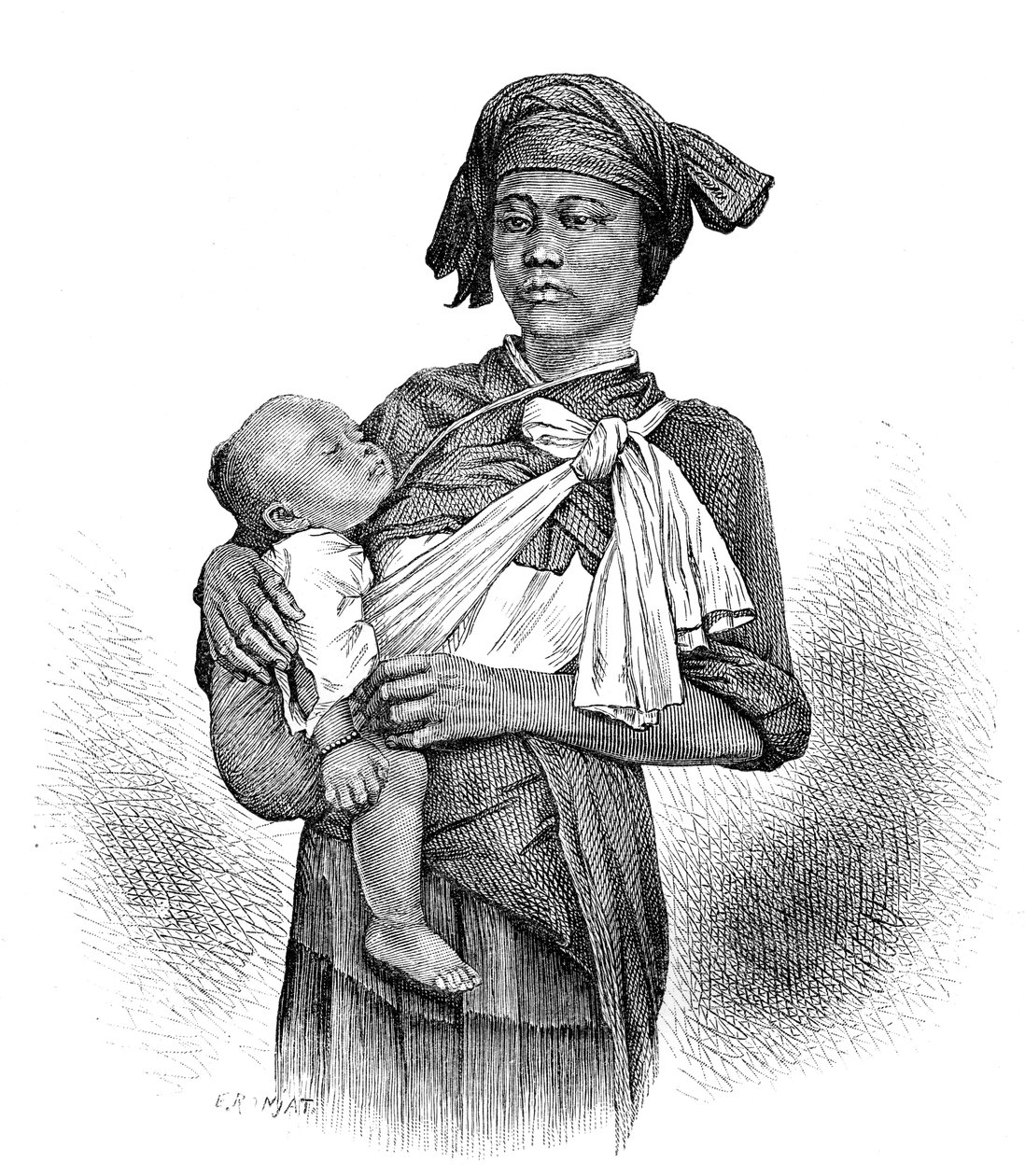 Pepo-Hoan kobieta i dziecko, ok. 1890 r. autorstwa Unbekannt