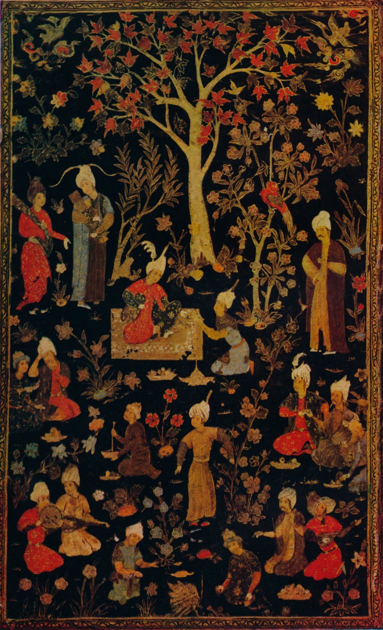 Okładka książki z perskiego papieru Mache, c1600 autorstwa Unbekannt