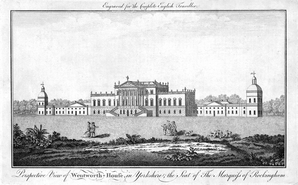 Widok perspektywiczny Wentworth-House w Yorkshire, siedziba markiza Rockingham, 1771 autorstwa Unbekannt