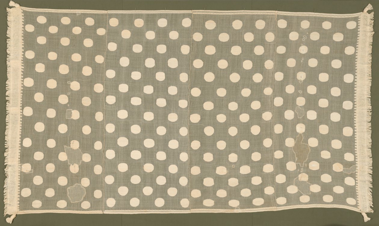 Tekstylia peruwiańskie: płaszcz lub wiszące, przepaska na biodra, turban, watowana czapka, opaska z frędzlami, lata 1200-1460. autorstwa Unbekannt