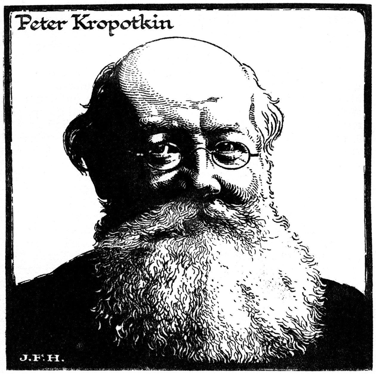 Piotr Kropotkin, rosyjski anarchista, ok. 1920 autorstwa Unbekannt