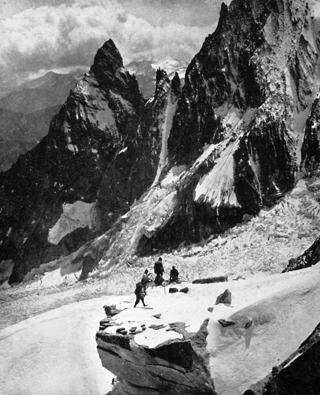 Grzbiet Peteret, Mont Blanc, Francja, początek XX wieku autorstwa Unbekannt