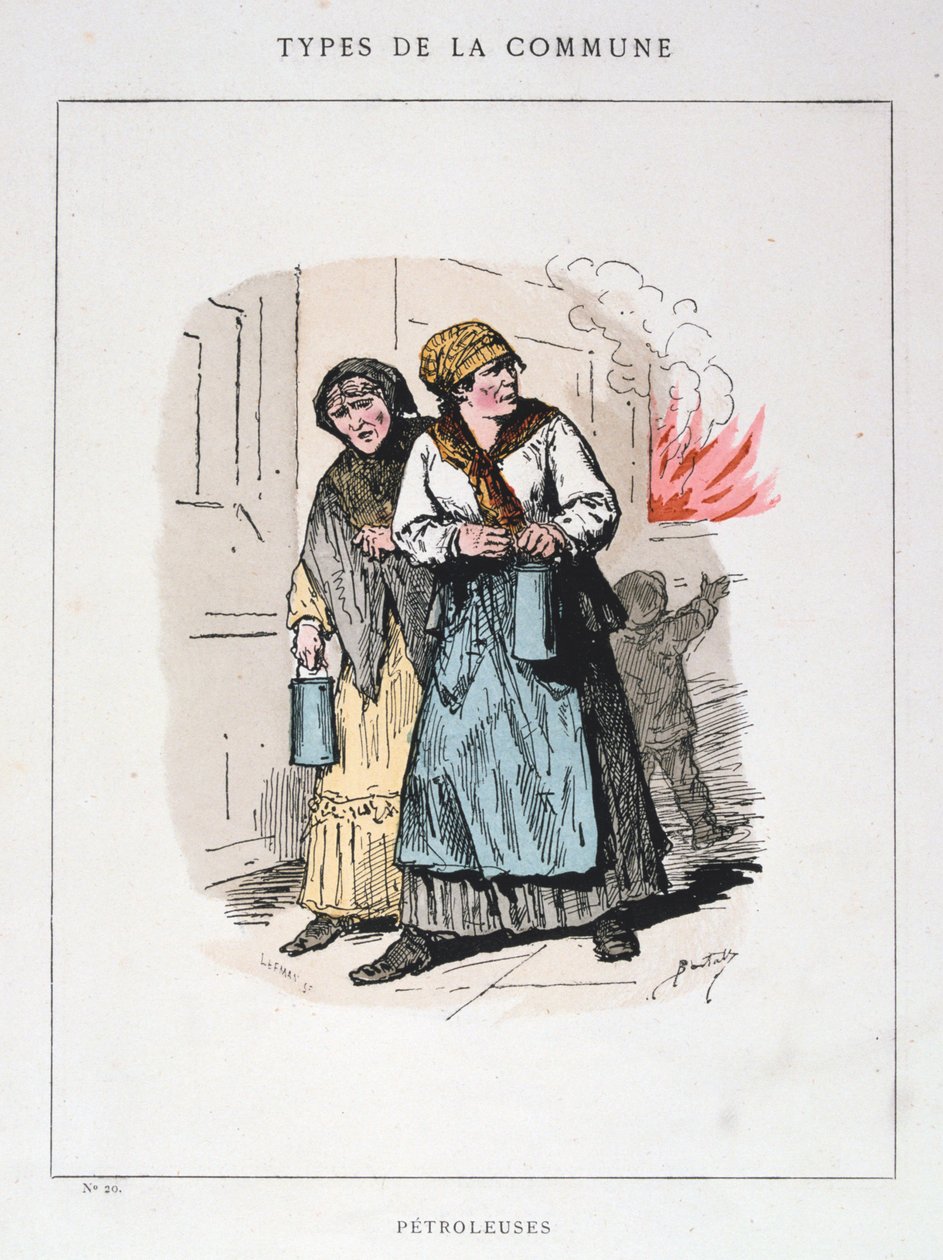 Petroleuses, Komuna Paryska, 1871. autorstwa Unbekannt