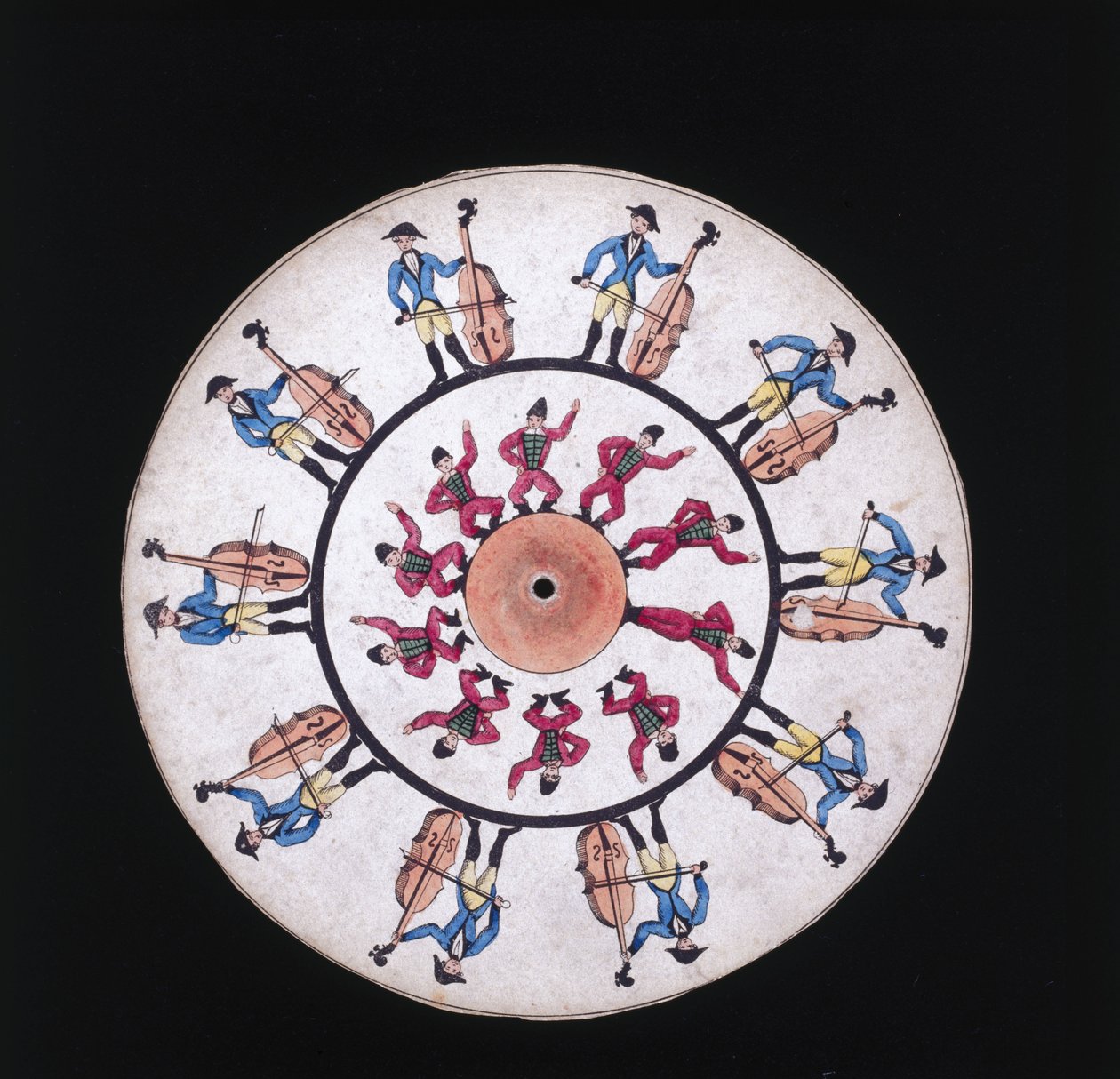 Dysk Fenakistiskop (Fenakistoskop), ok. 1830 autorstwa Unbekannt