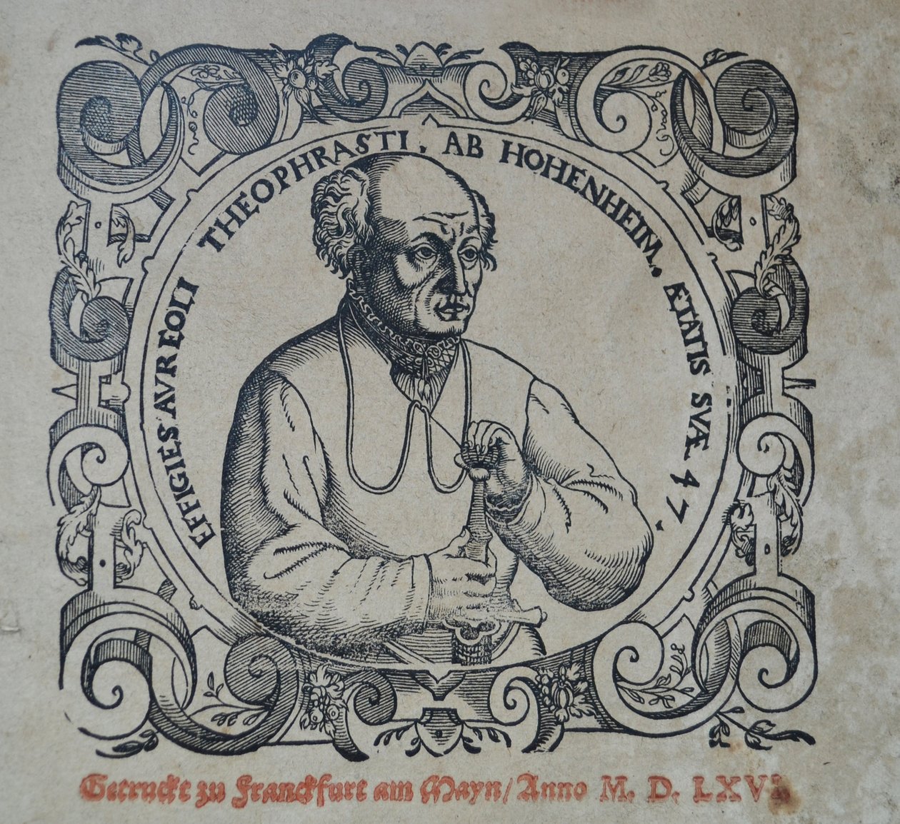 Filipus Theophrastus Aureolus Bombastus von Hohenheim Paracelsus, 1566. autorstwa Unbekannt
