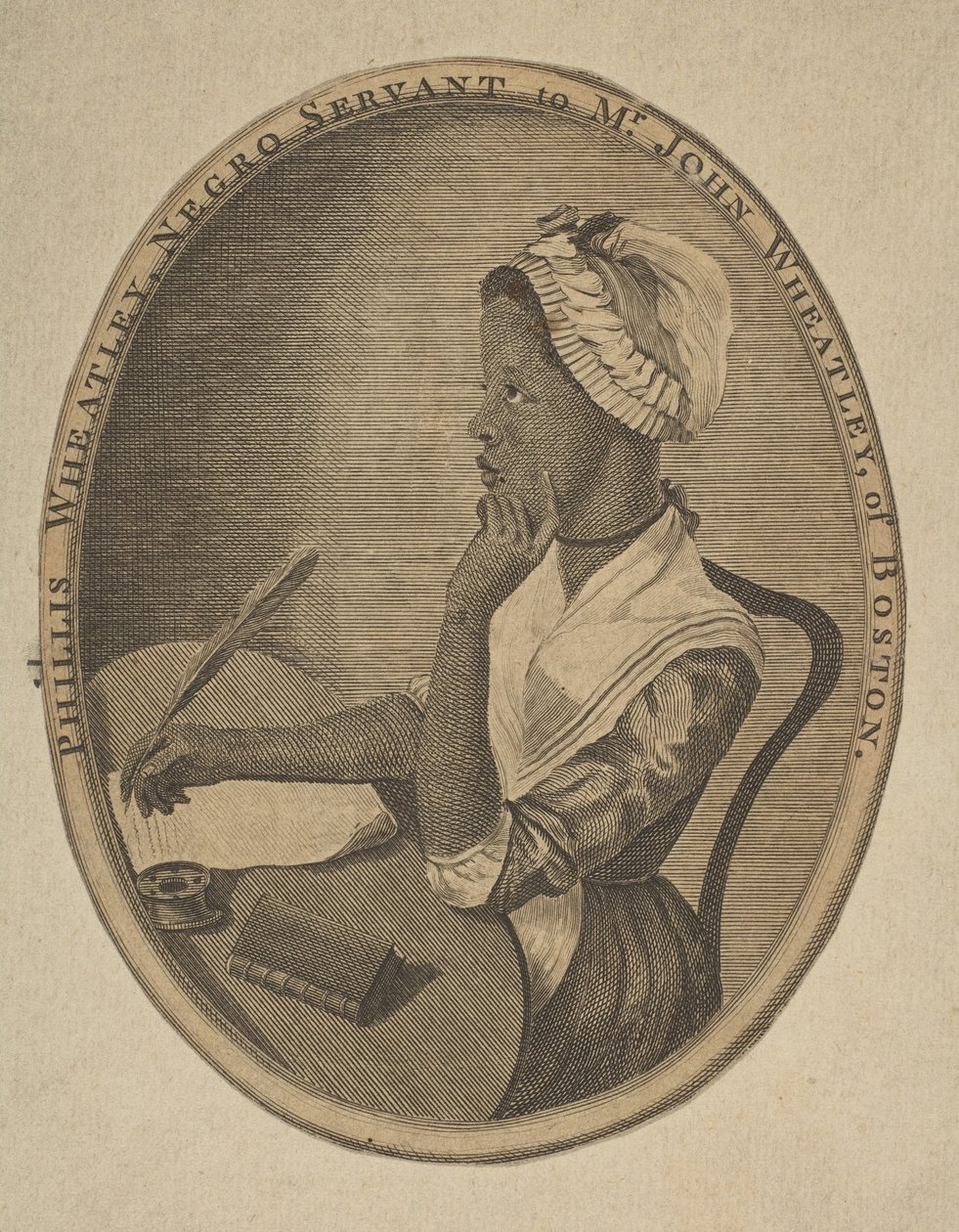 Phillis Wheatley, czarny sługa pana Johna Wheatleya z Bostonu, ok. 1773. autorstwa Unbekannt