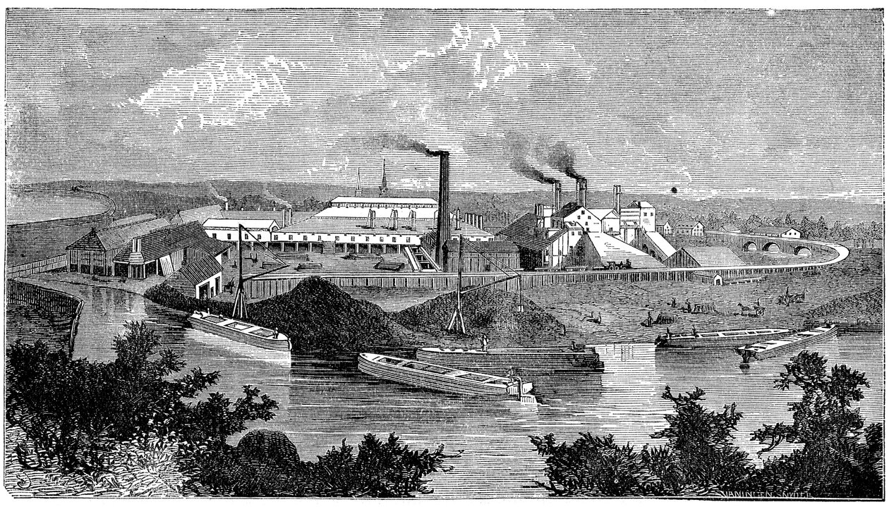 Phoenix Iron and Bridge Works, Phoenixville, Pensylwania, USA, 1873 r. autorstwa Unbekannt