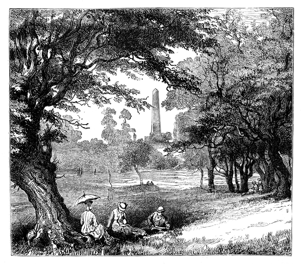 Phoenix Park, Dublin, ok. 1888 r. autorstwa Unbekannt