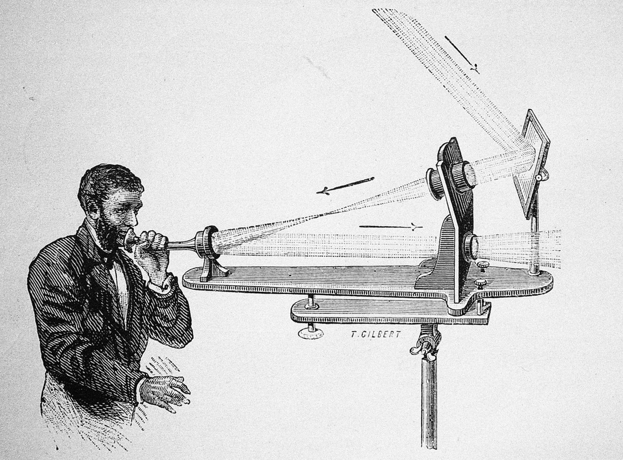 Fotofon Alexander Graham Bell, 1882 autorstwa Unbekannt