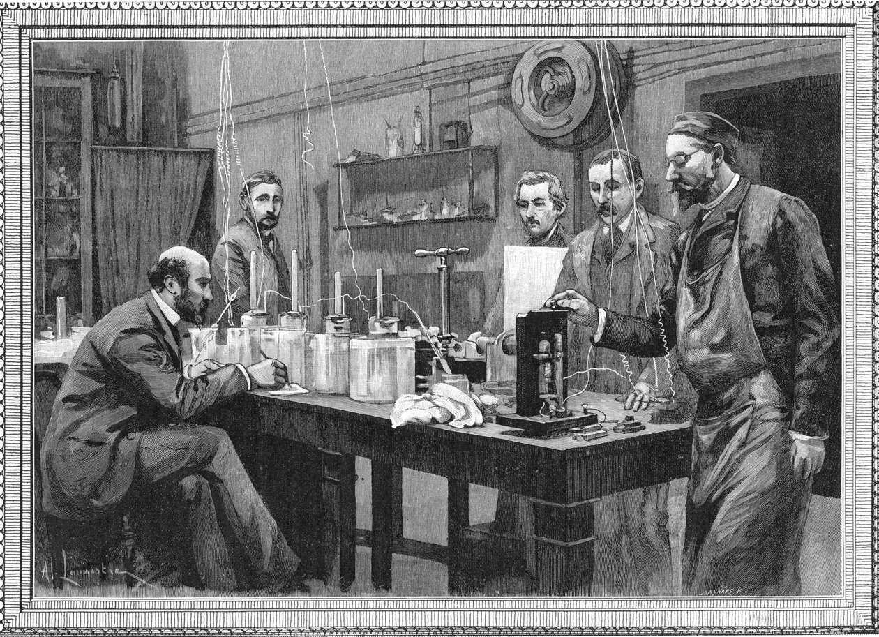 Fizyczne laboratorium badawcze na Sorbonie, Paryż 1895 autorstwa Unbekannt
