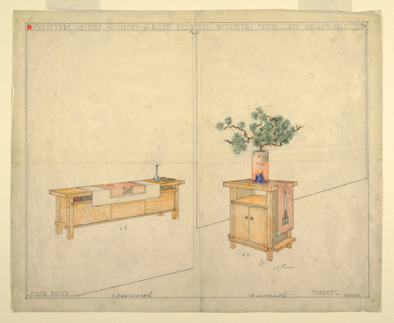 Ławka do pianina i Taboret, Rezydencja Henry
