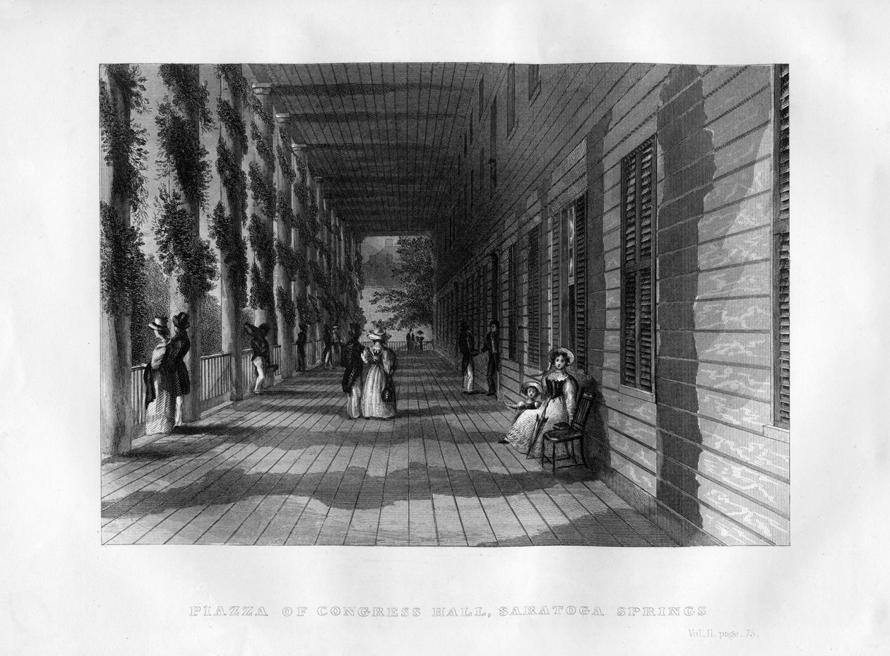 Piazza of Congress Hall, Saratoga Springs, stan Nowy Jork, 1855 autorstwa Unbekannt