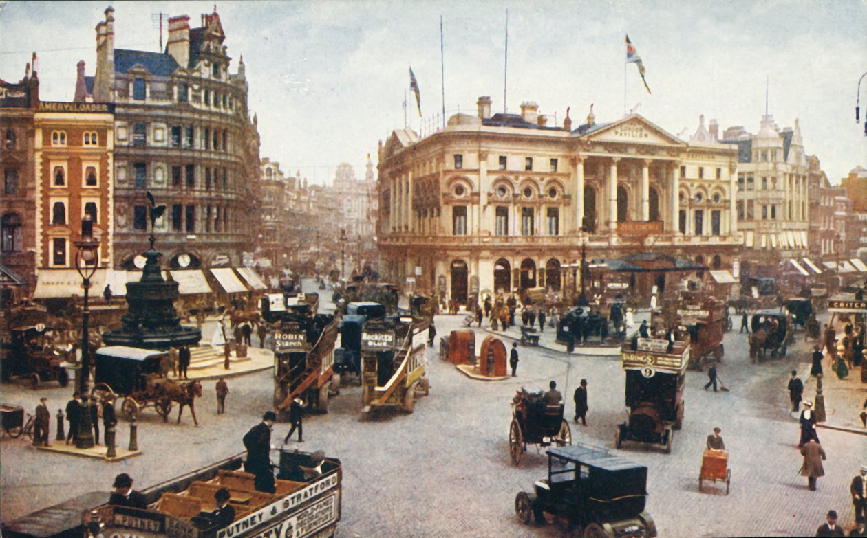 Piccadilly Circus, Londyn, ok. 1910. autorstwa Unbekannt