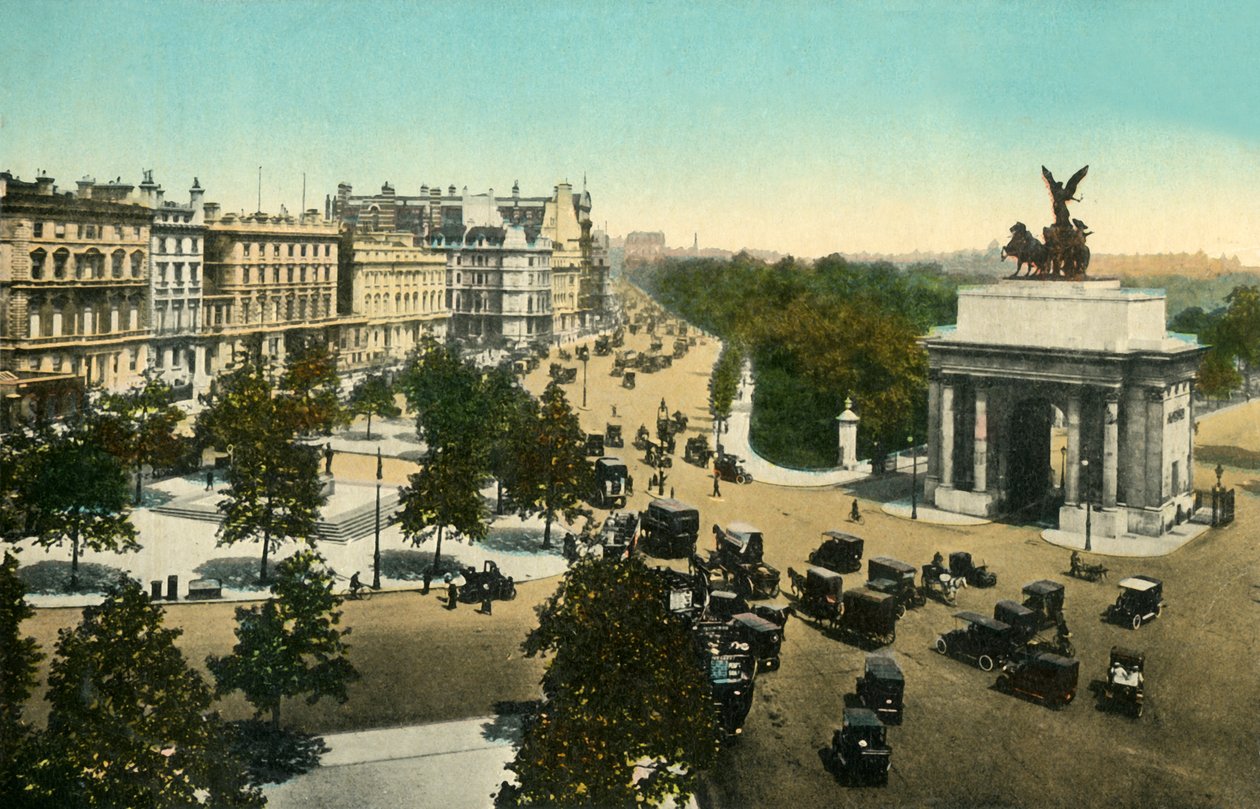 Piccadilly z Hyde Park Corner, Londyn, c1915. autorstwa Unbekannt